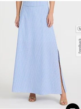 Blue Striped Maxi Skirt - Women